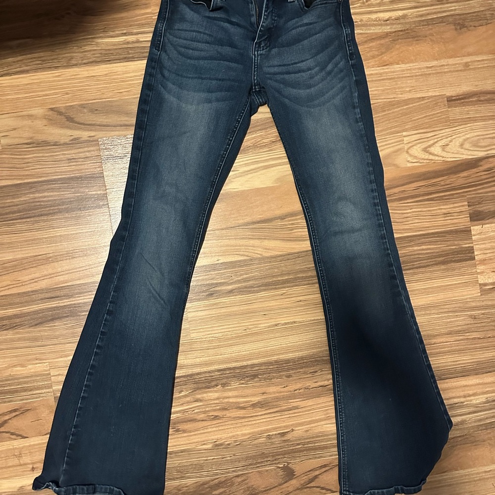 Women's Dark Blue Flared Jeans